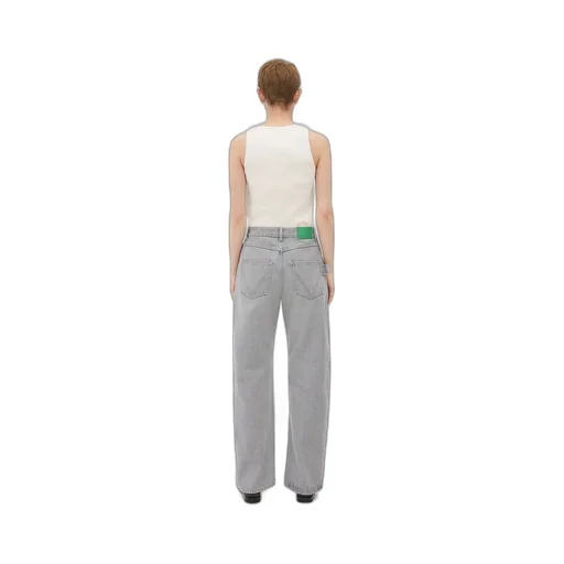 Light Grey Washed Rounded Leg Denim