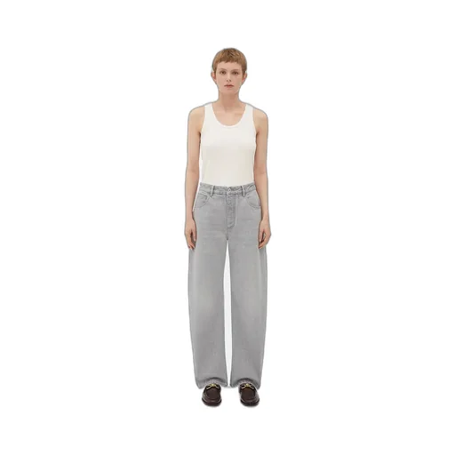 Light Grey Washed Rounded Leg Denim