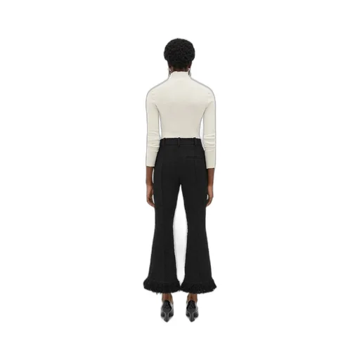 Light Cotton Tweed Fringed Trousers