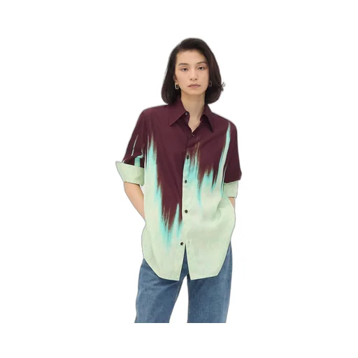 Viscose Degrade Petal Print Shirt