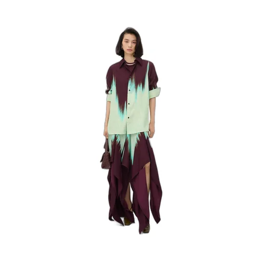 Viscose Degrade Petal Print Dress