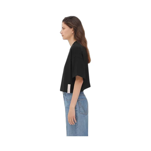 Pima Cotton Jersey Crop T-Shirt