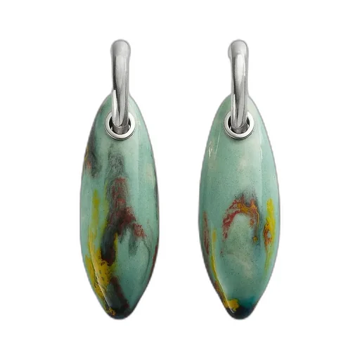 Ellipse Large Ceramic Earrings