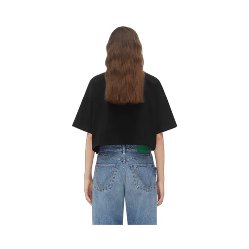 Pima Cotton Jersey Crop T-Shirt