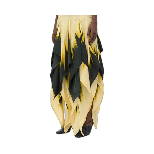 Viscose Degrade Petal Print Skirt