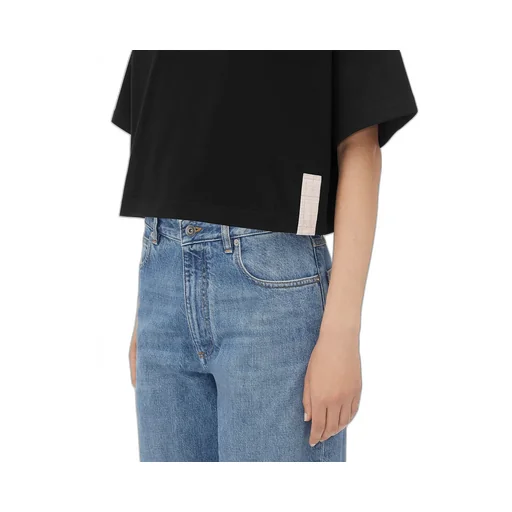 Pima Cotton Jersey Crop T-Shirt