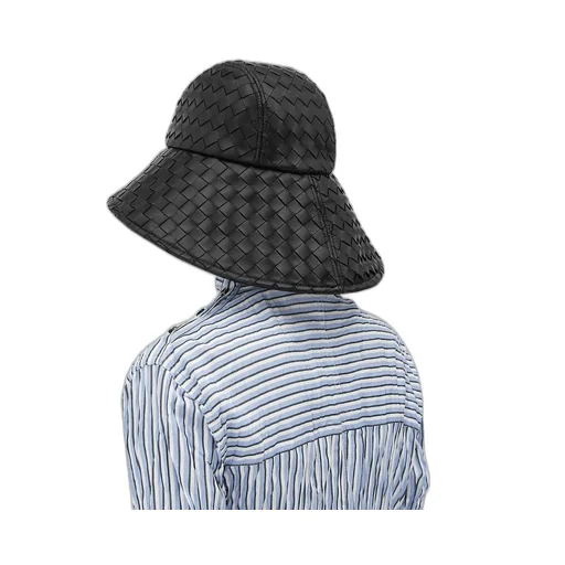 Intrecciato Leather Hat