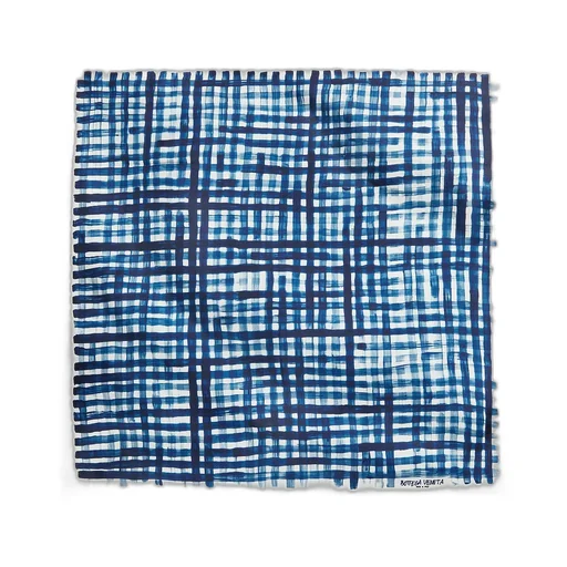 Printed Silk Check Foulard