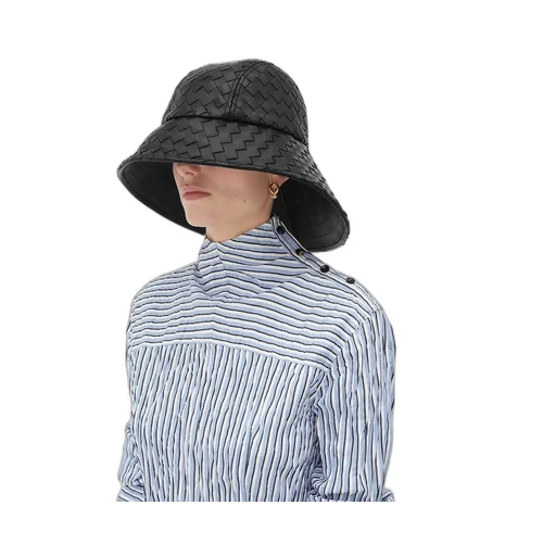 Intrecciato Leather Hat