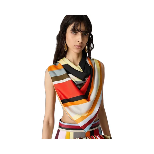 Silk Twill Striped Foulard