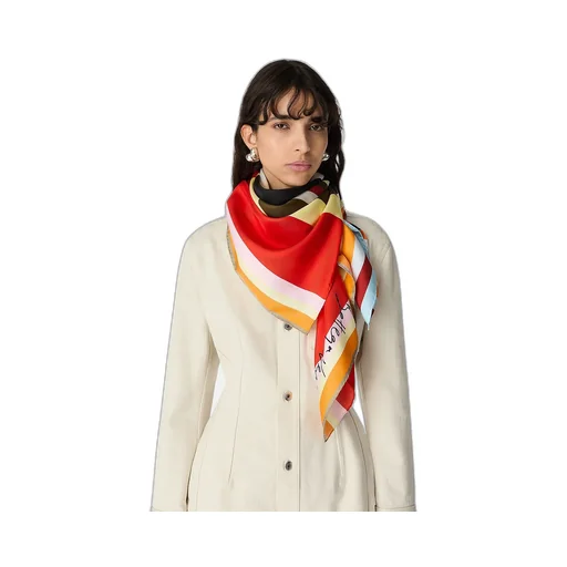 Silk Twill Striped Foulard
