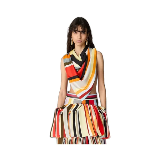 Silk Twill Striped Foulard