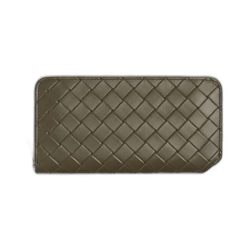 Intrecciato Stamp Zip Around Wallet