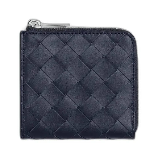 Intrecciato Square Zip Around Wallet