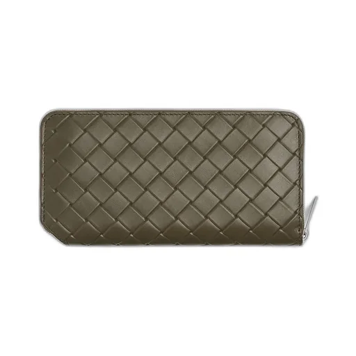 Intrecciato Stamp Zip Around Wallet