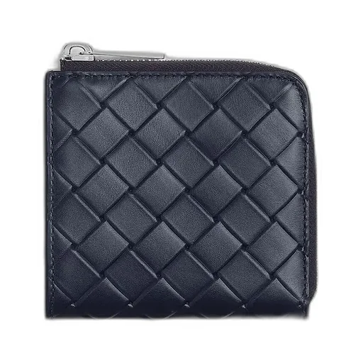 Intrecciato Stamp Square Zip Around Wallet