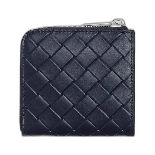 Intrecciato Stamp Square Zip Around Wallet