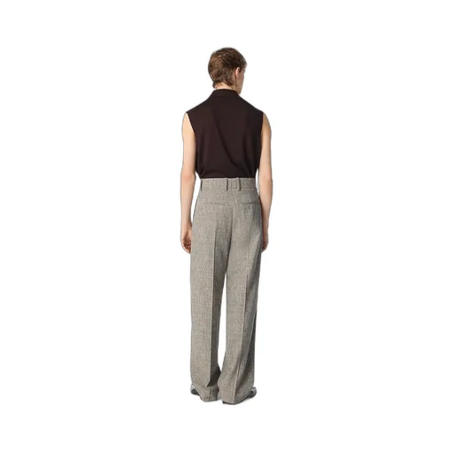 Fleck Viscose Straight Trousers