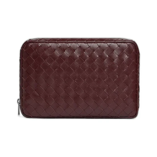 Intrecciato Medium Zipped Organizing Pouch