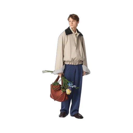 Chino Printed Leather Blouson