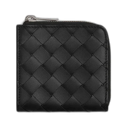Intrecciato Square Zip Around Wallet