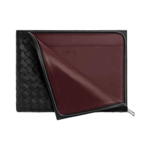 Intrecciato Half Zipped Pouch