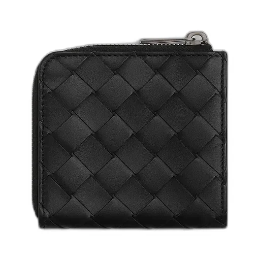 Intrecciato Square Zip Around Wallet