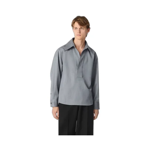 Wool Subtle Chevron Shirt