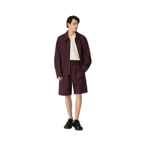 Resinated Cotton Cargo Shorts