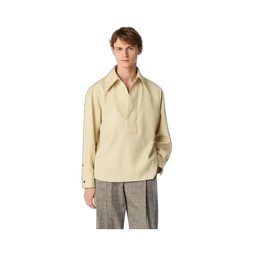 Wool Subtle Chevron Shirt