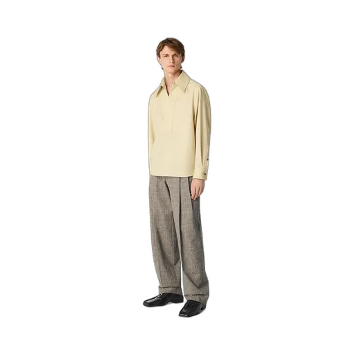 Wool Subtle Chevron Shirt