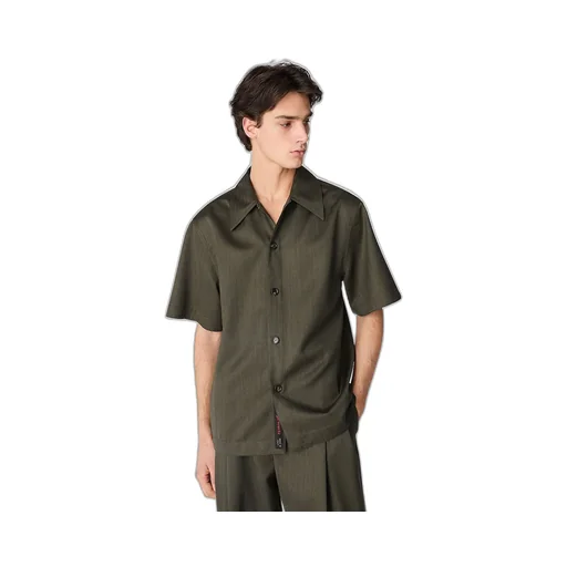 Wool Subtle Chevron Shirt