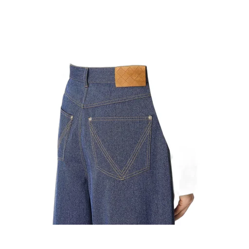 Wool Cotton Wide Leg Trousers