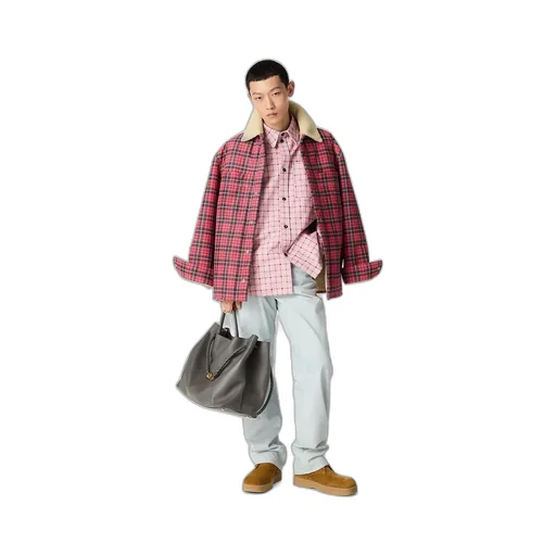 Printed Shearling Blouson