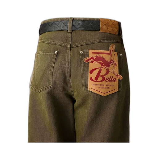 Colored Turned Up Jeans