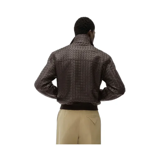 Intrecciato Leather Blouson