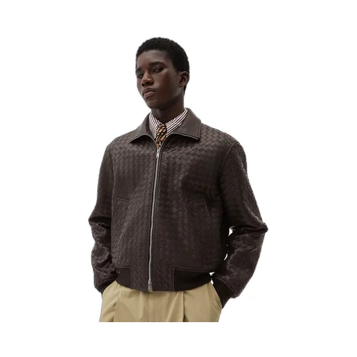 Intrecciato Leather Blouson