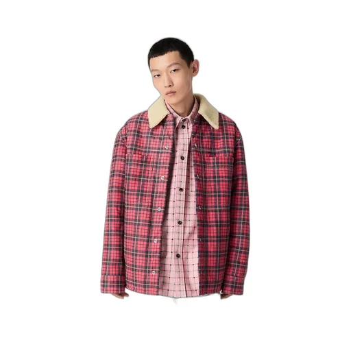 Printed Shearling Blouson