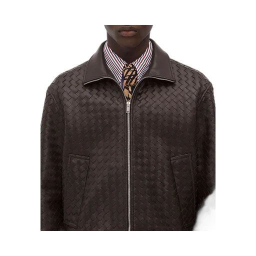 Intrecciato Leather Blouson