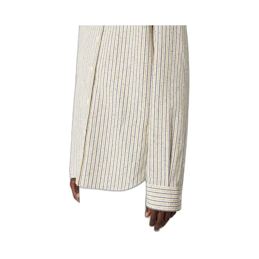 Cotton And Linen Stripe Shirt