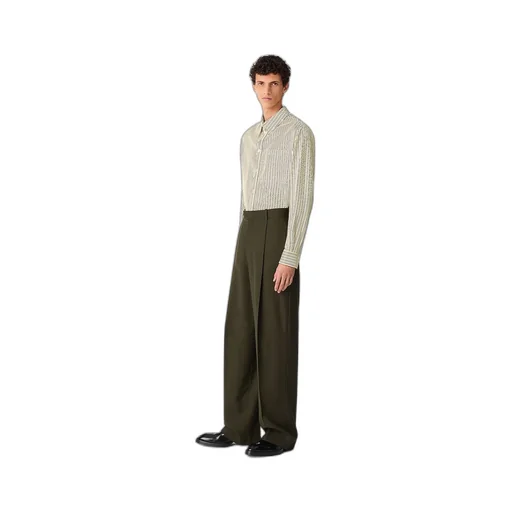 Light Wool Wide Leg Trousers