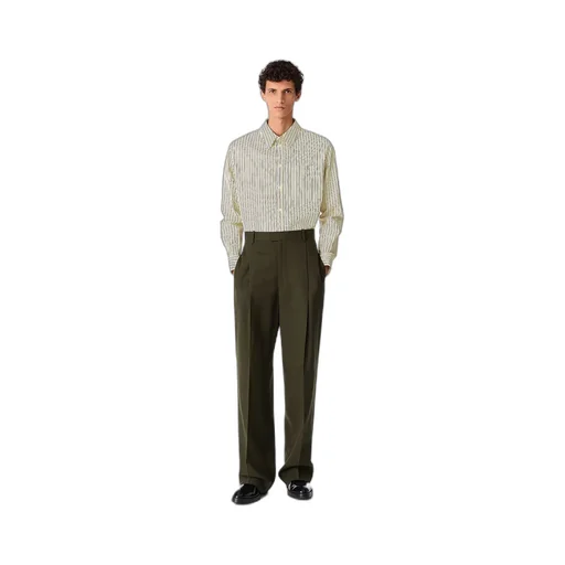 Light Wool Wide Leg Trousers