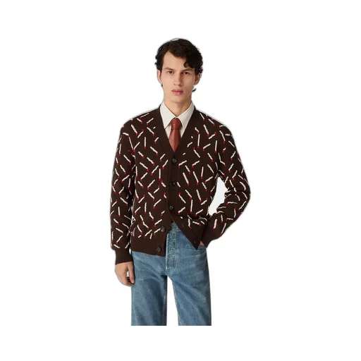 Cotton Jacquard Matches Cardigan