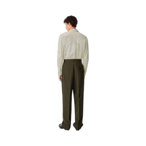 Light Wool Wide Leg Trousers