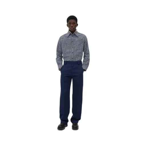 Wool Grain De Poudre Trousers