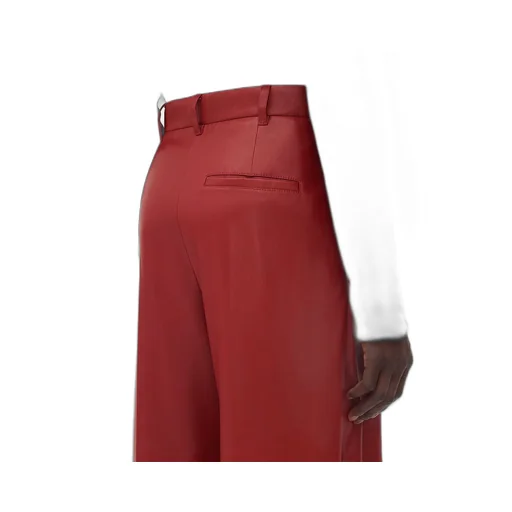 Leather Wide Leg Trousers