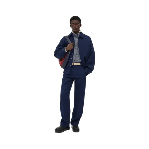 Wool Grain De Poudre Trousers