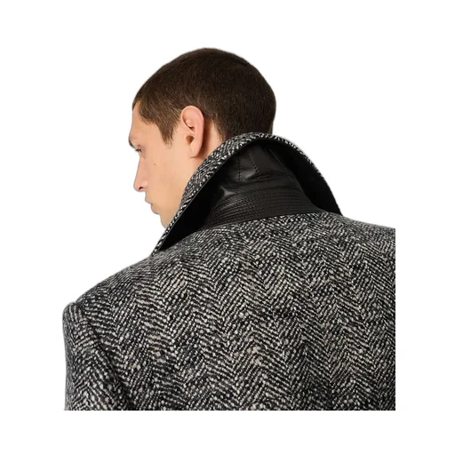 Wool Chevron Coat