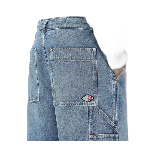 Vintage Indigo Cargo Denim Shorts