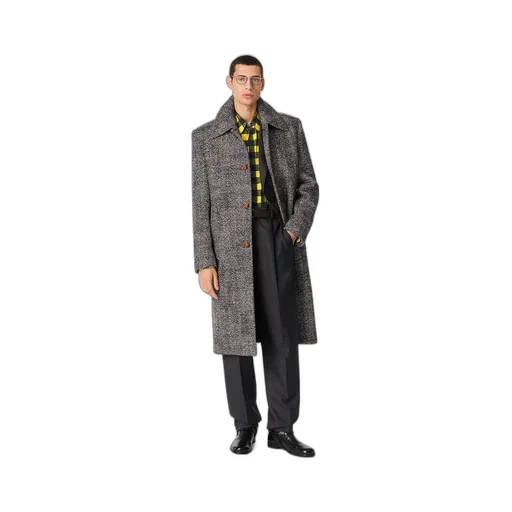 Wool Chevron Coat